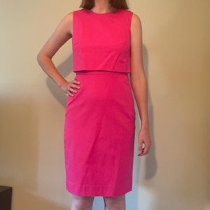 J. Crew Sleeveless Going Places Bi Stretch Dress - Fuschia Size 2